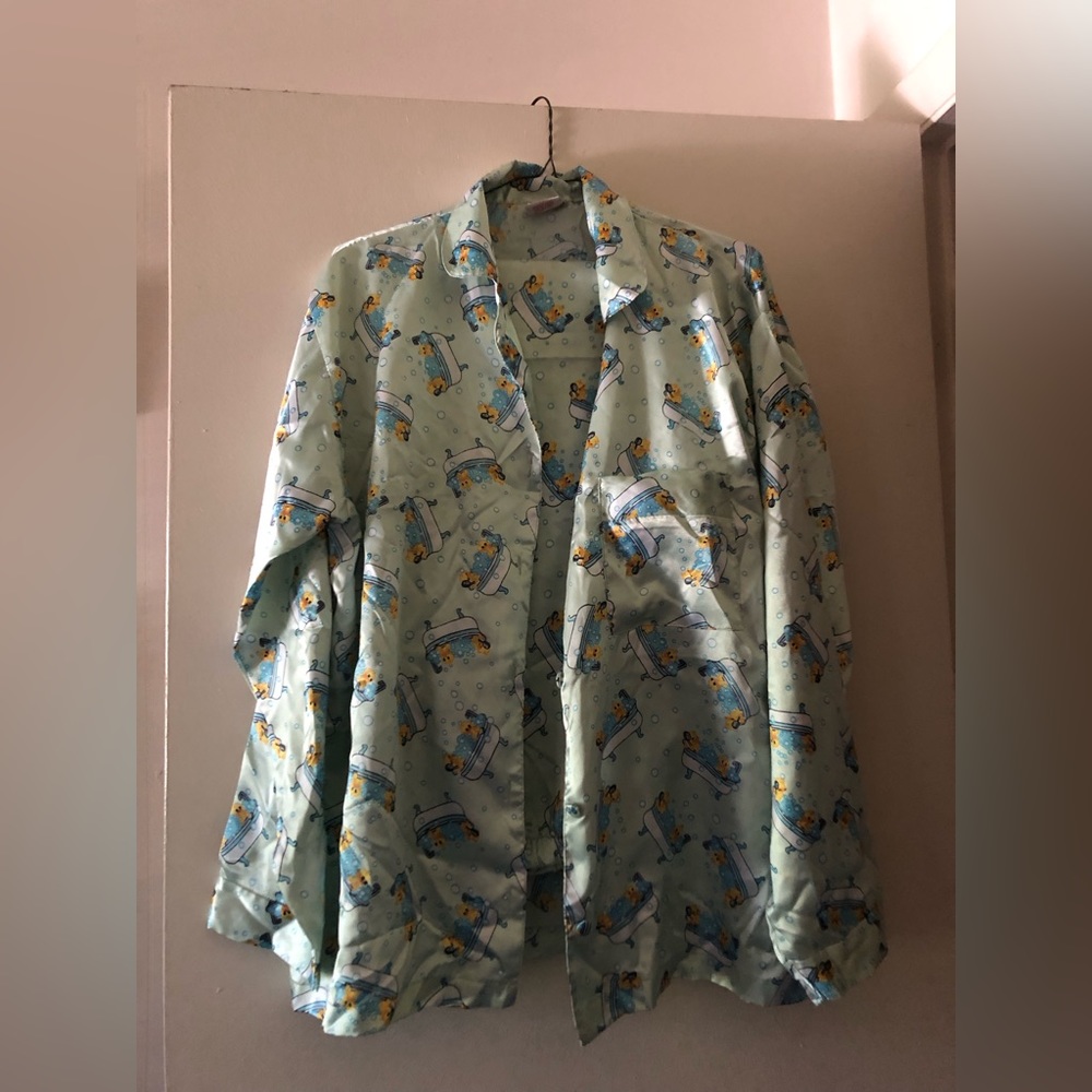 Ladies pajama set greens size Large
